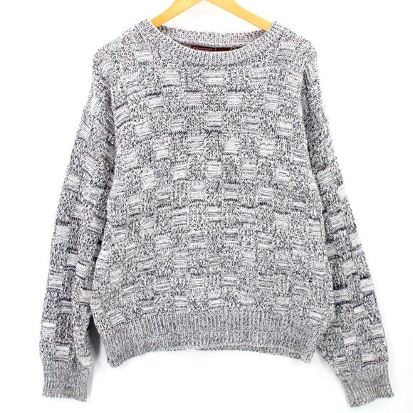 Vintage Cambridge Classics Knit Sweater Mens Gray Pullover Long Sleeve Size M - Picture 1 of 10